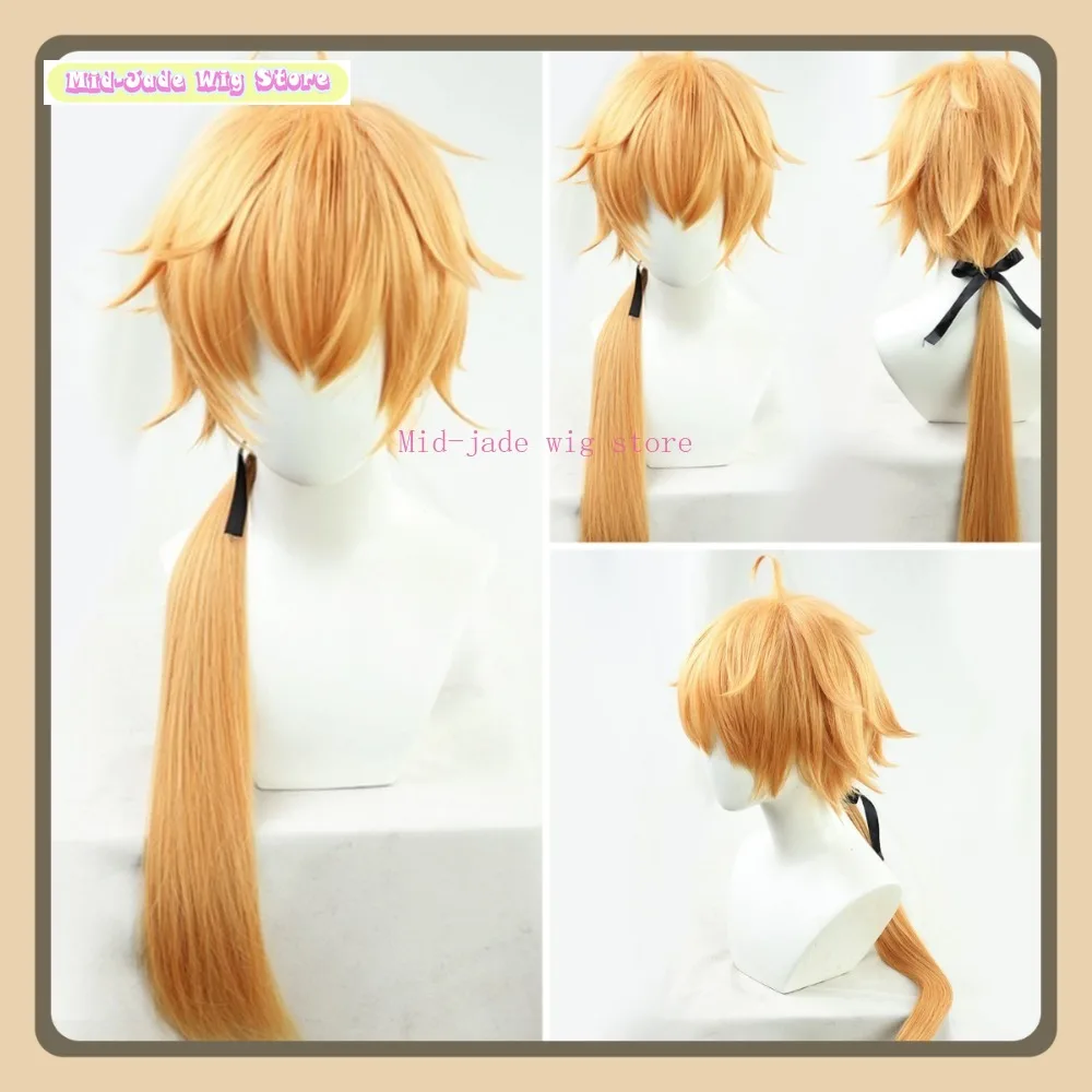 

Genshin Influences Thomas' Cosplay Wig Anime Cosplay Synthetic Hair Trailing Long Hair Layered and Upturned
