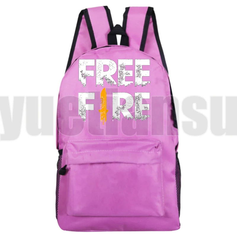 Free Fire Garena-mochila con cremallera para hombre y mujer, bolsa para ordenador portátil, Harajuku, de viaje, juego de guerra, Kawaii, 2022