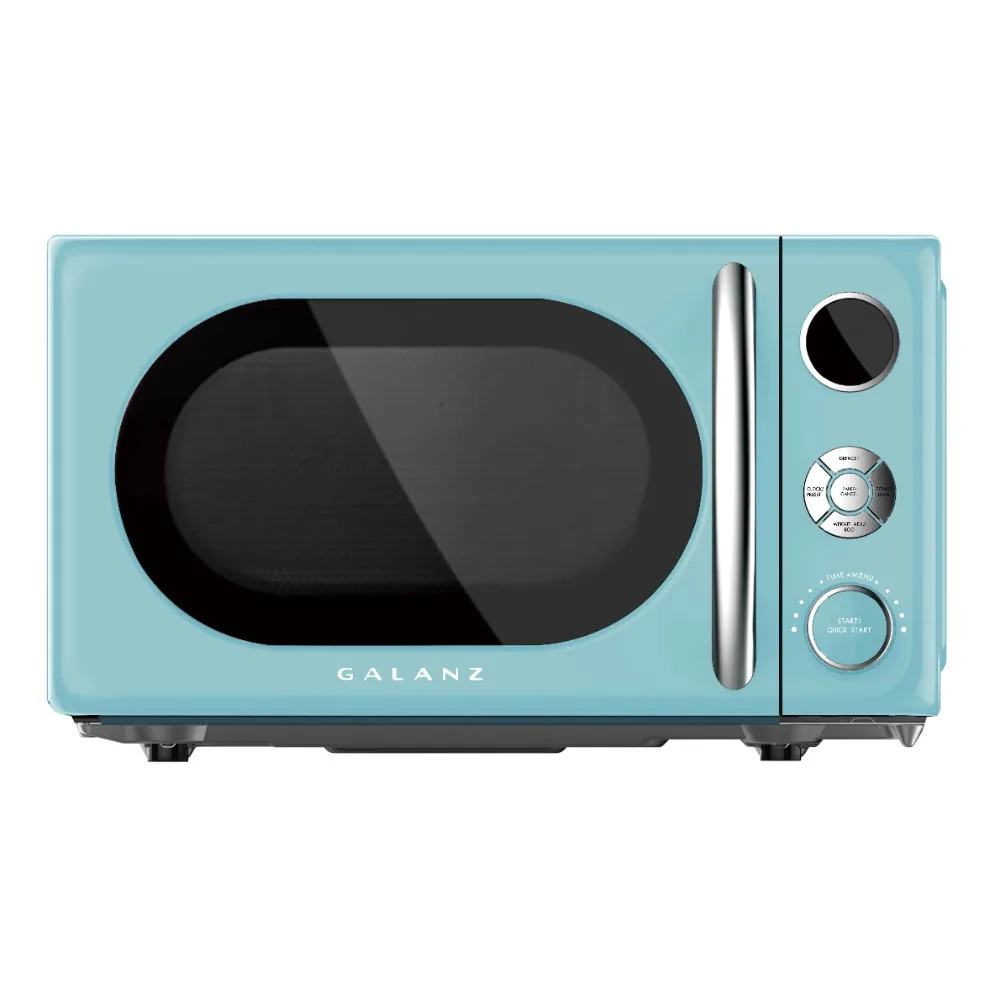 

0.7 Cu ft Retro Countertop Microwave Oven,700 Watts,Blue,makes cooking and reheating meals, quick, and convenient.