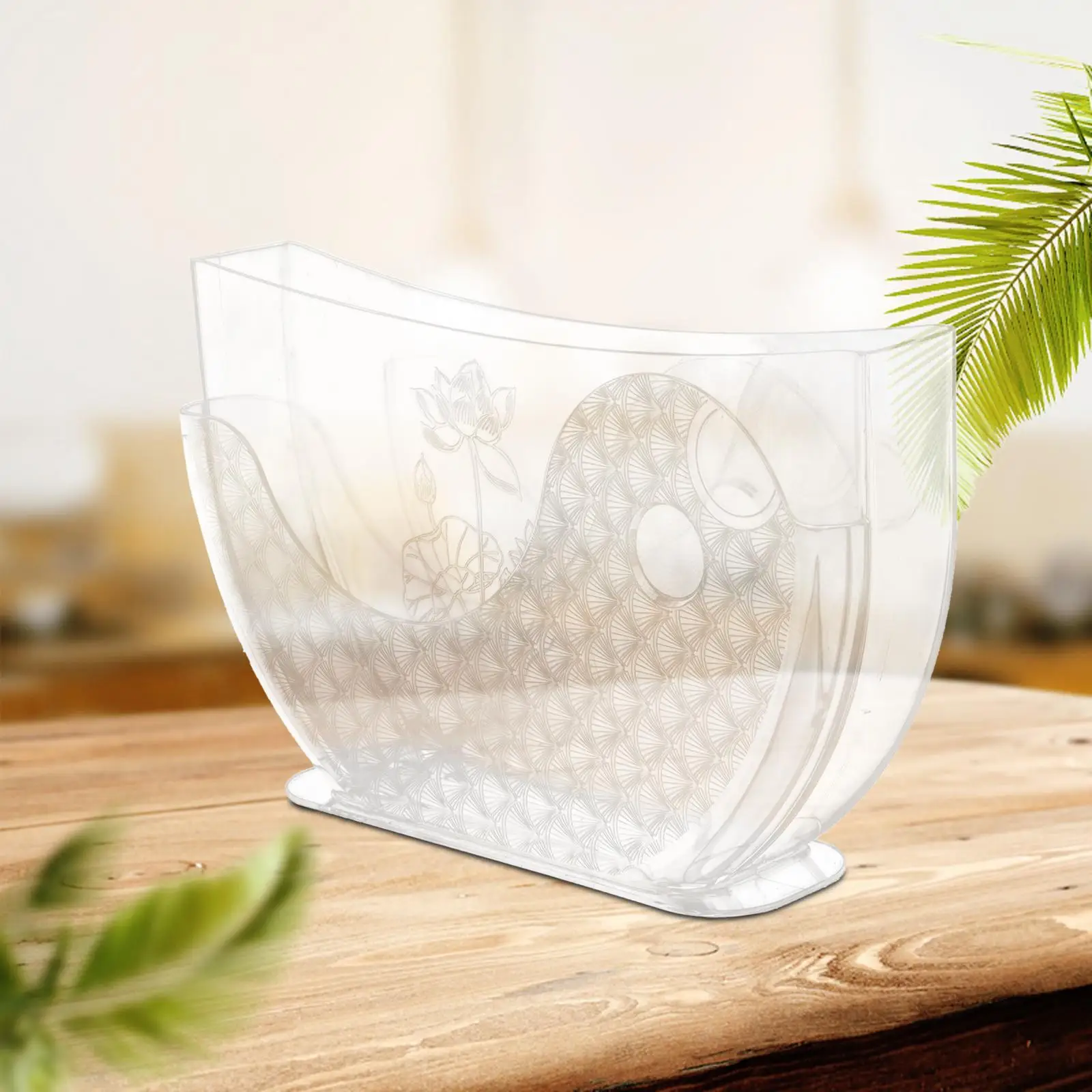 Rice Paper Water Bowl 10in Container for Rice Paper Wrappers, Summer Roll with Side Pocket Spring Roll Water Bowl Kitchen Desk