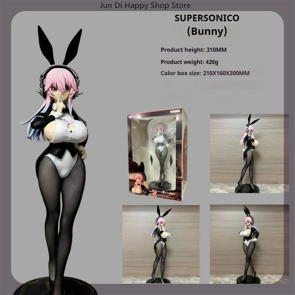 31cm Supersonico New Bunny Girl In Silk Stockings Figure Model Statue Boys Collection Desktop Decoration Ornament Toys Gifts