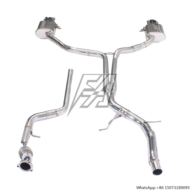 

Выхлопная система для Audi A6 C7 2.0T 2014: передняя, средняя и задняя секции, электрический клапан, глушитель, высокопроизводительная выхлопная труба