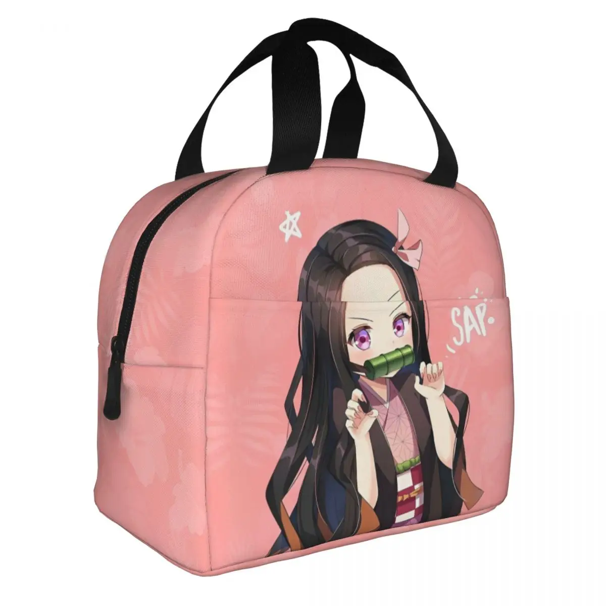 Demon Slayer Anime Nezuko Kamado Insulated Lunch Bags borsa termica contenitore per pasti Tote Lunch Box ad alta capacità Beach Travel