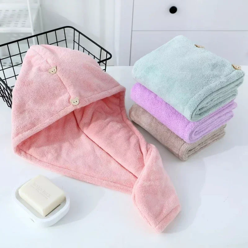 1pc Women Quickly Dry Hair Hat Soft Microfiber Super Absorbe