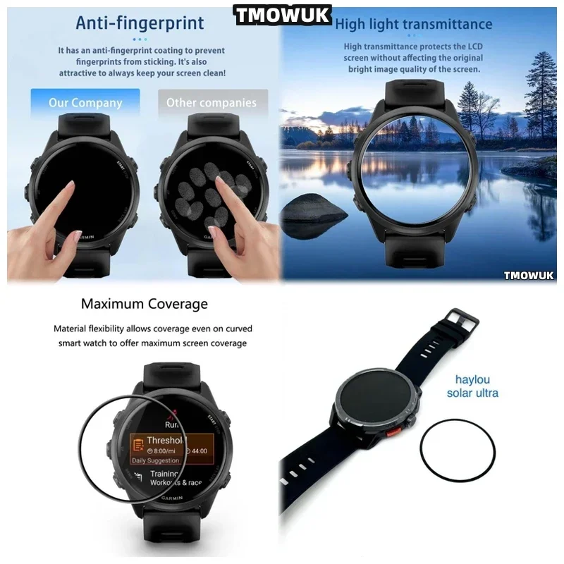 For Haylou Solar Ultra Custom Fit Screen Protector, Soft Layer For Ultimate Clarity TMOWUK