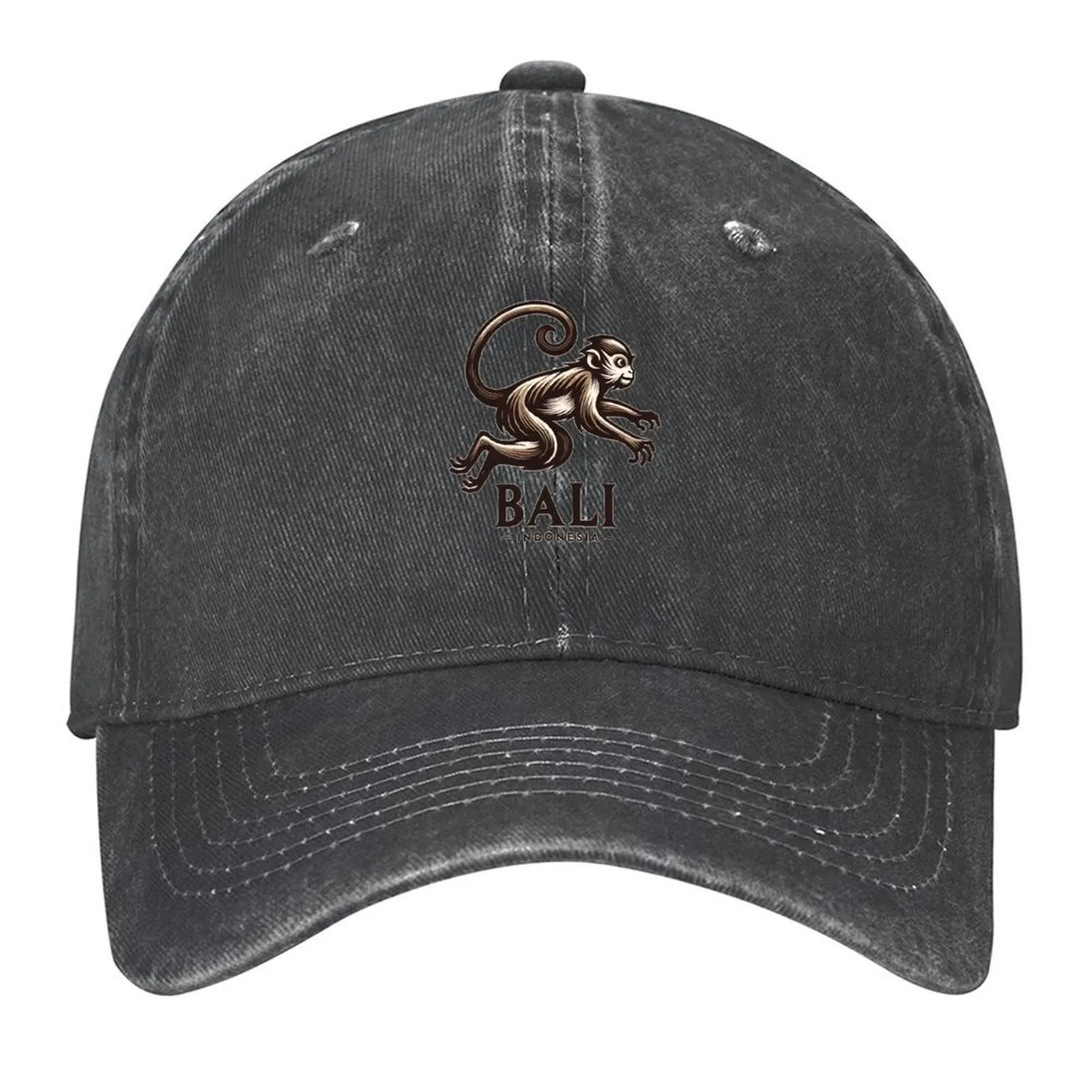 

Bali Monkey forest Indonesia Baseball Cap Big Size Hat Streetwear sun hat Wild Ball Hat Golf Wear Men Women's