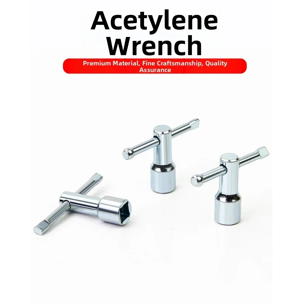 Rust Resistant Acetylene Wrench for Cylinder Valve Switching Featuring Electroplated Iron Construction and Precise 10mm Fit