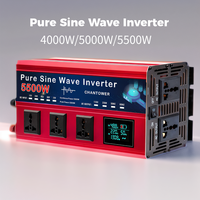 4000W/5000W/5500W Pure Sine Wave Inverter DC 48V/60V/72V To AC 220V Voltage Converter Car Solar Power Inverter