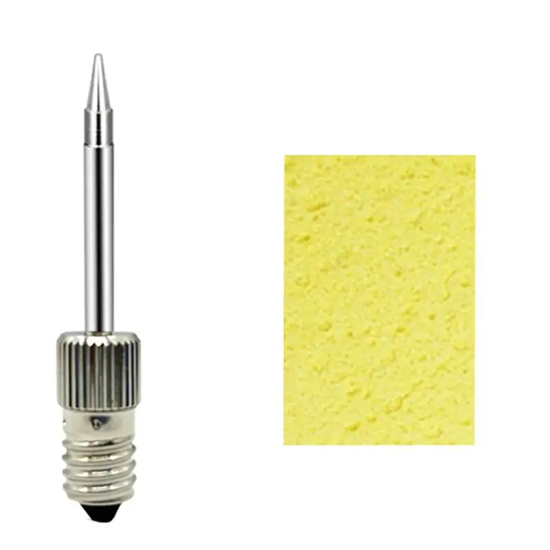 3X USB Soldering Iron Head E10 Interface Battery Soldering Iron Soldering Iron Head Threaded(Pointed)