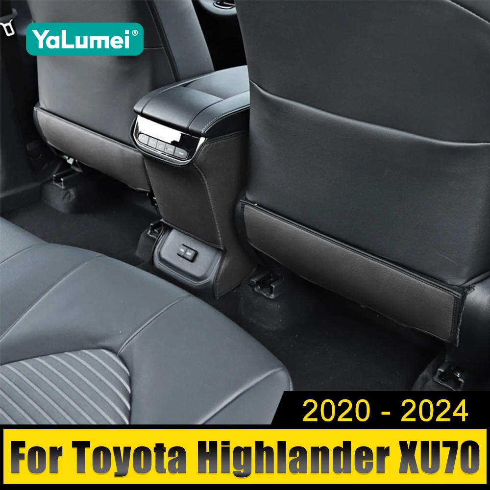 

For Toyota Highlander XU70 2020 2021 2022 2023 2024 Car Seat Back Armrest Box Protect Cover Children Baby Kick-Proof Mats