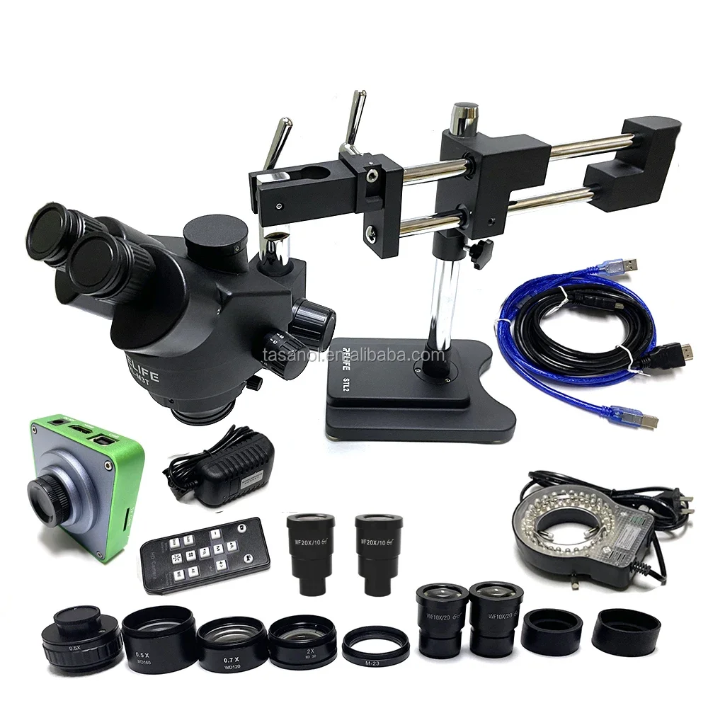 7X-45X Goldsmith Machine Microscope For Jewelry Engraving Microscope With FHD Camera