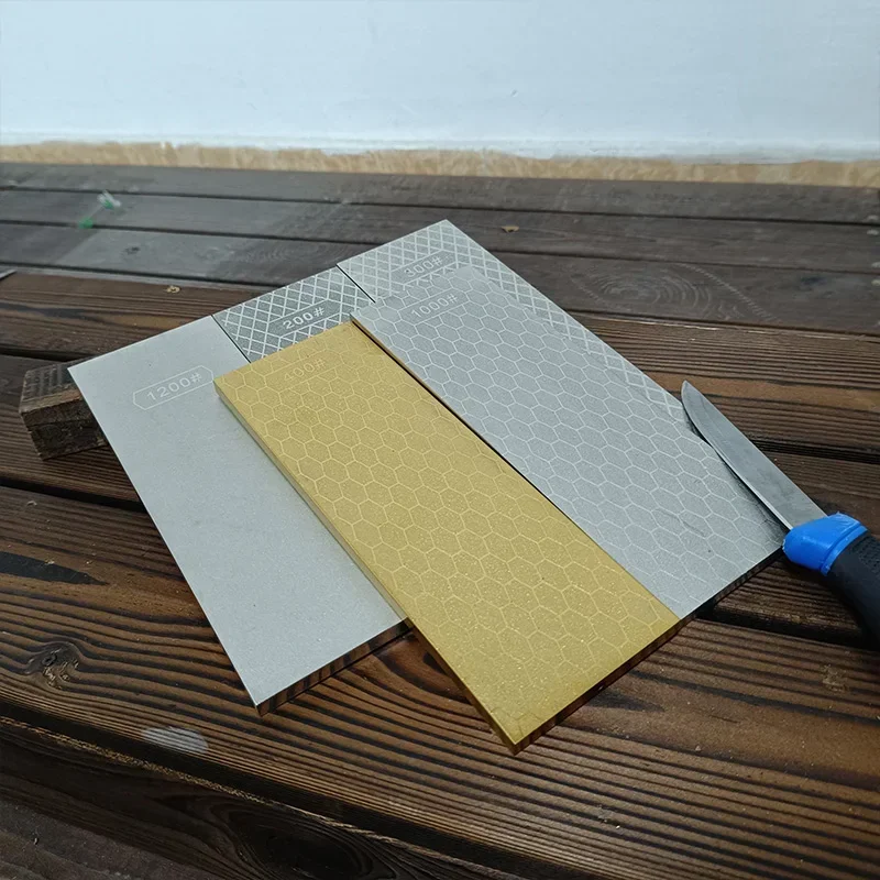 

203*69*8mm Double-sided Double-mesh Diamond Whetstone Household Kitchen Sharpener System Sharpening Angle Guide Fixed Angle Hot