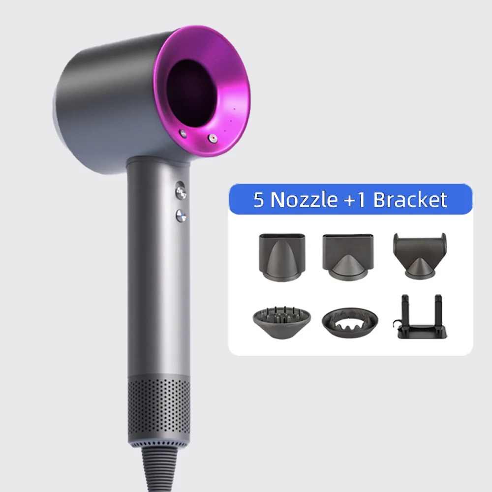 Negatieve ionen haardroger met hoge snelheid en zonder bladen, krachtig, stil en snel drogend, draagbaar, geschikt voor thuis en op reis.