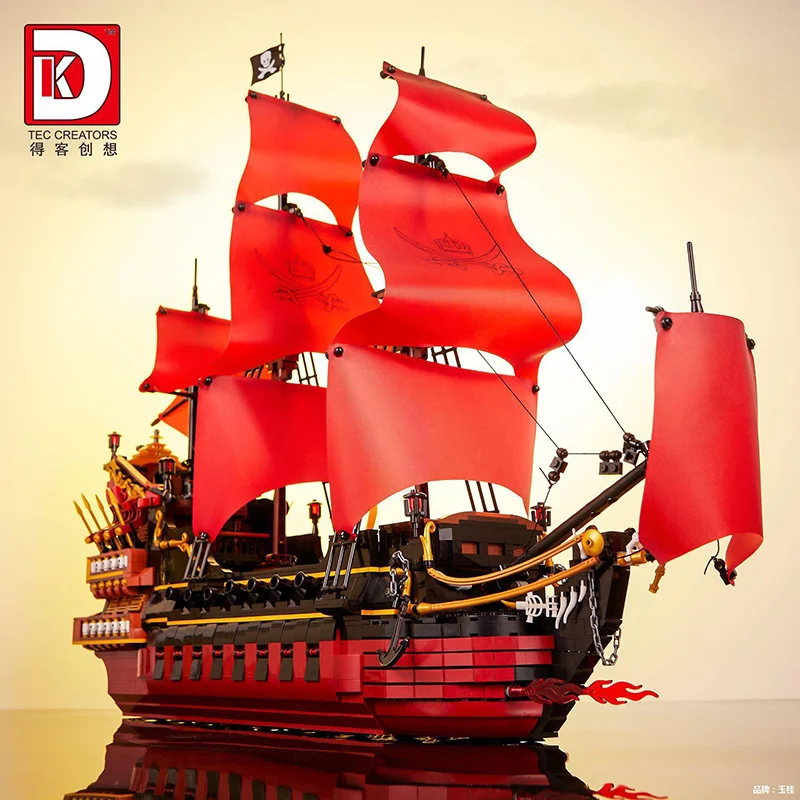 DK 6002 The Revenge Pirate Ship DIY Toys Building Block Boys\' Holiday Gifts Famous Film Series Model 3694Pcs
