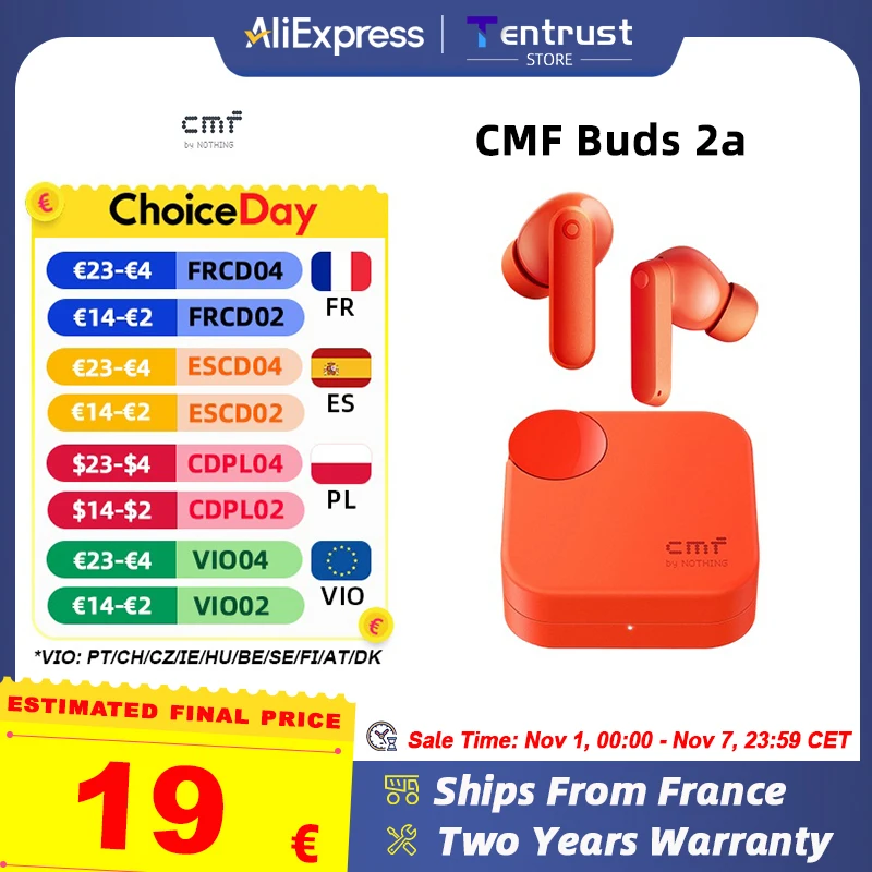 Global Verison CMF من Nothing Buds 2a 42dB Smart Active Noise Cancelation Bluetooth5.4 CMF Buds 2a #1