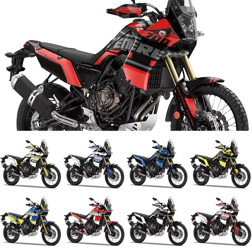 

Набор графических наклеек для мотоцикла Yamaha Tenere 700 T7 2019-2024, пленка для изменения цвета кузова, защитные наклейки на обтекатель