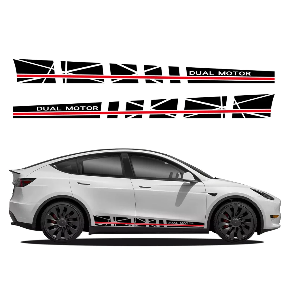 

For Tesla Model Y Car Door Side Stickers PVC Decals Decoration Waterproof Vinyl Film Auto Exterior Styling Car Accessories