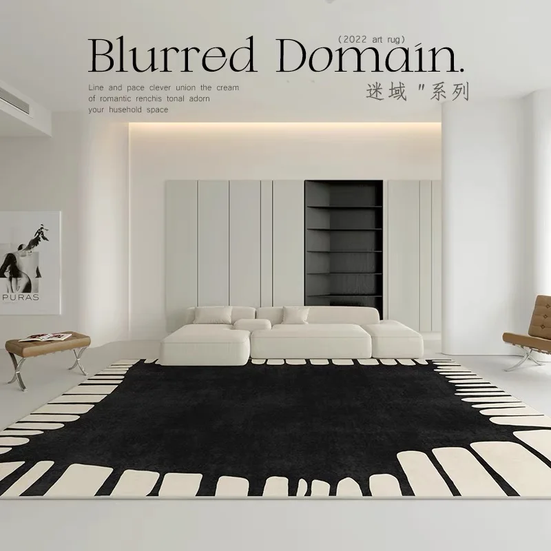 VIKAMA Living Room Circle Velvet Carpet Light Luxury Bedroom Bed Blanket Sofa Tea Table Cloakroom Floor Mat Home Decoration