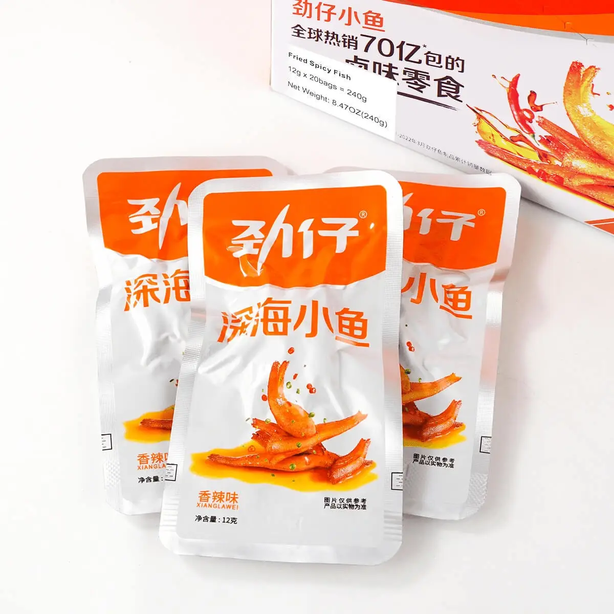 Hua Wen-Authentic Spicy Seafood Snack, 5 Pacotes, Autêntico, 20 Pacotes, 8,46 oz Cada
