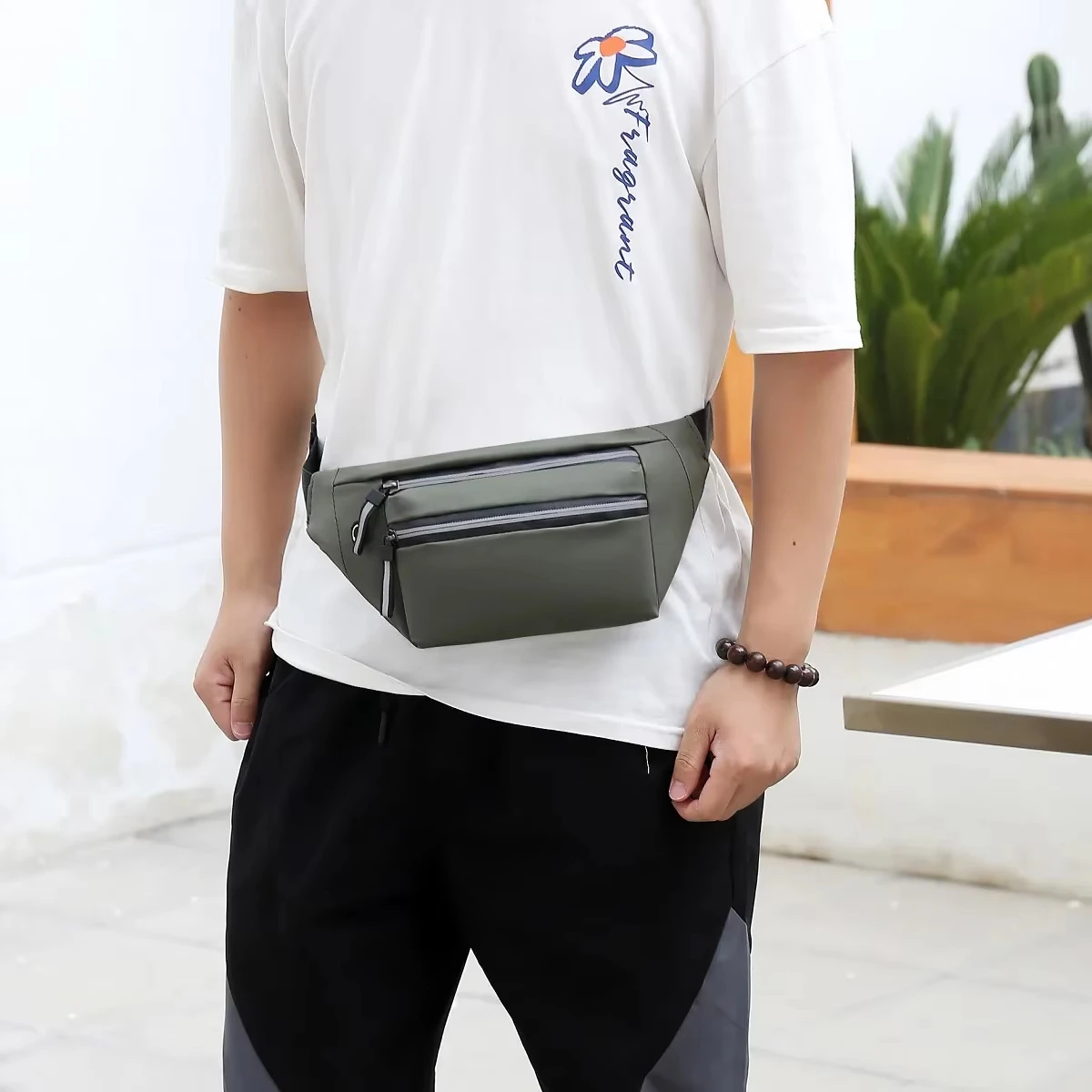 

New Men's Anti-Theft Waist Bag - Large Capacity Crossbody Fanny Pack with Phone Pocket | Multi-Pocket Travel/Sport/Running Bag