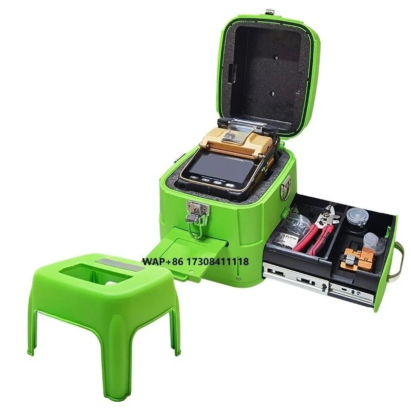 AI-8C New Model  fusion Splicer Optical Fiber Welding Machine with Toolcase Bench Design 100% Quality Check