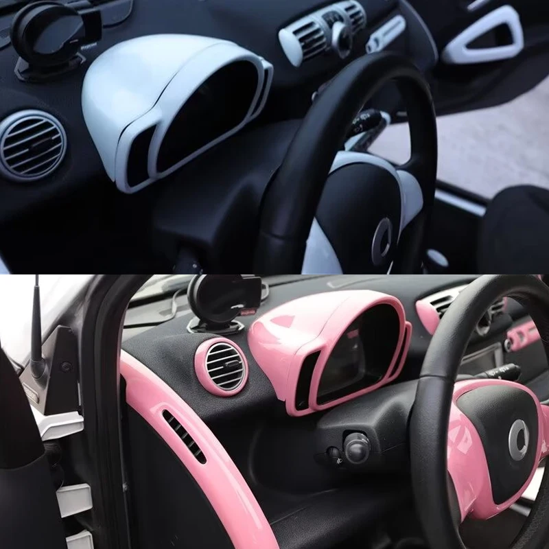 For Smart Brabus 451 Fortwo Car Dashboard Cover Instrument Decorative Sticker Car Interior Modification Accessories