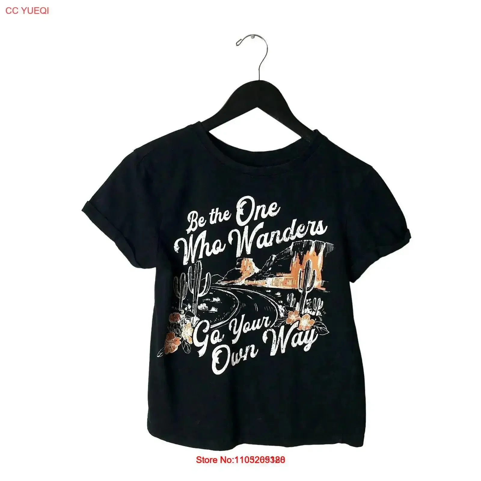 

Футболка Vibe N Be The One Who Wanders, массивная футболка с изображением кактуса в пустыне, маленькая, винтажная, универсальная, повседневная, слегка модная, дышащая