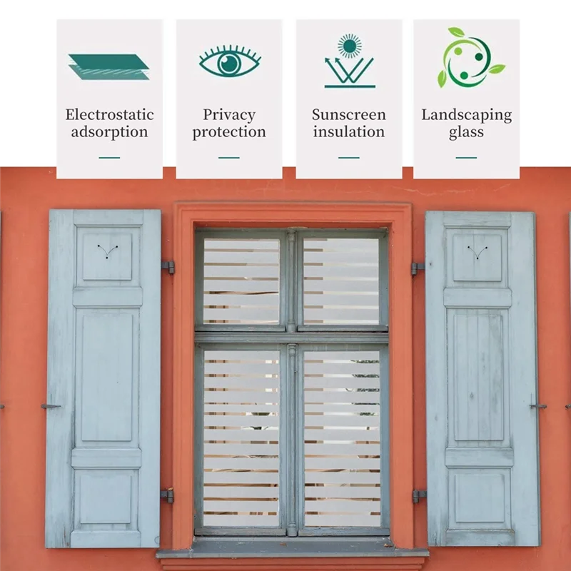 قسط نافذة الفيلم للخصوصية ساكنة تتشبث الزخرفية متجمد فيلم غير لاصق نافذة ملصق زجاج شباك الفيلم الخصوصية 45 سنتيمتر