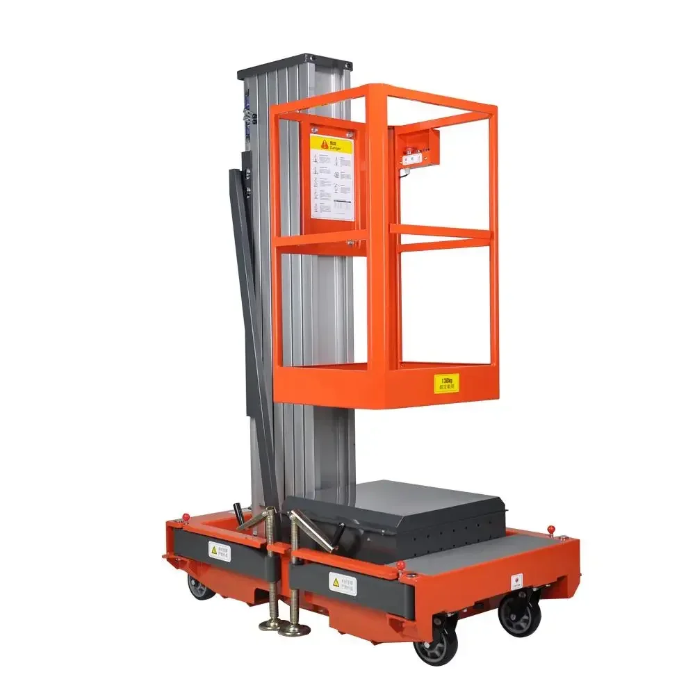 

CE Approved 4m 6m 8m 10m 12m 14m Moveable Mast Ladder Lift Hydraulic Column Aluminum Alloy Electric One Man Platform with Wheel