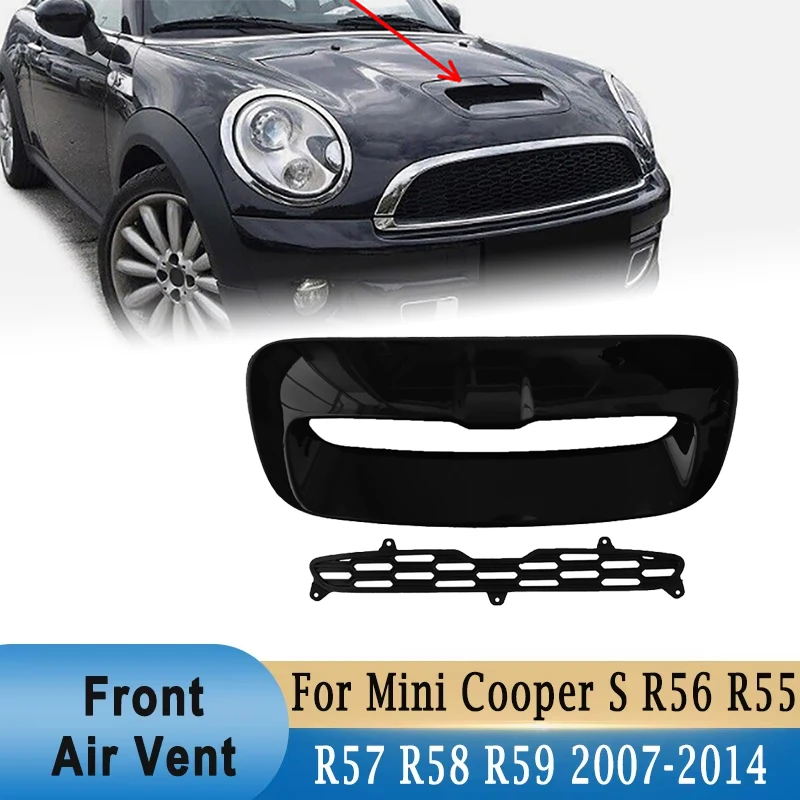 Front Air Vent Outlet Cover Mesh For Mini Cooper S R56 R55 R57 R58 R59 2007-2014 Upper Engine Hood Bonnet Scoop Intake Grille