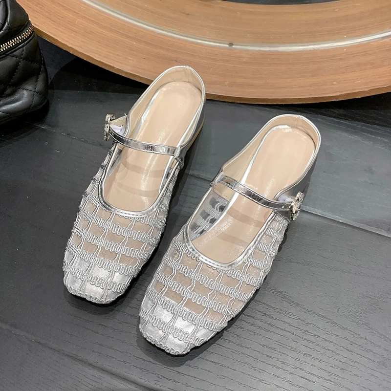 باوتو شبه سحب الخريف جديد ساحة تو الفم الضحلة شبكة تنفس شريط واحد عدم الانزلاق مقاومة للاهتراء كتلة كعب النعال