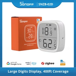 SONOFF SNZB-02D Zigbee Température Humidité Capteur Smart Home tournesol Moniteur en temps réel, Alexa Google Home Assistant Ewelink