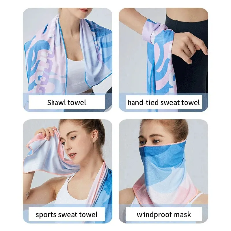 Cold Sensation Towel Absorbs Sweat Quickly Dries And Has A Portable Fitness Ice Sensation Towel Sports Sweat Wiping Towel