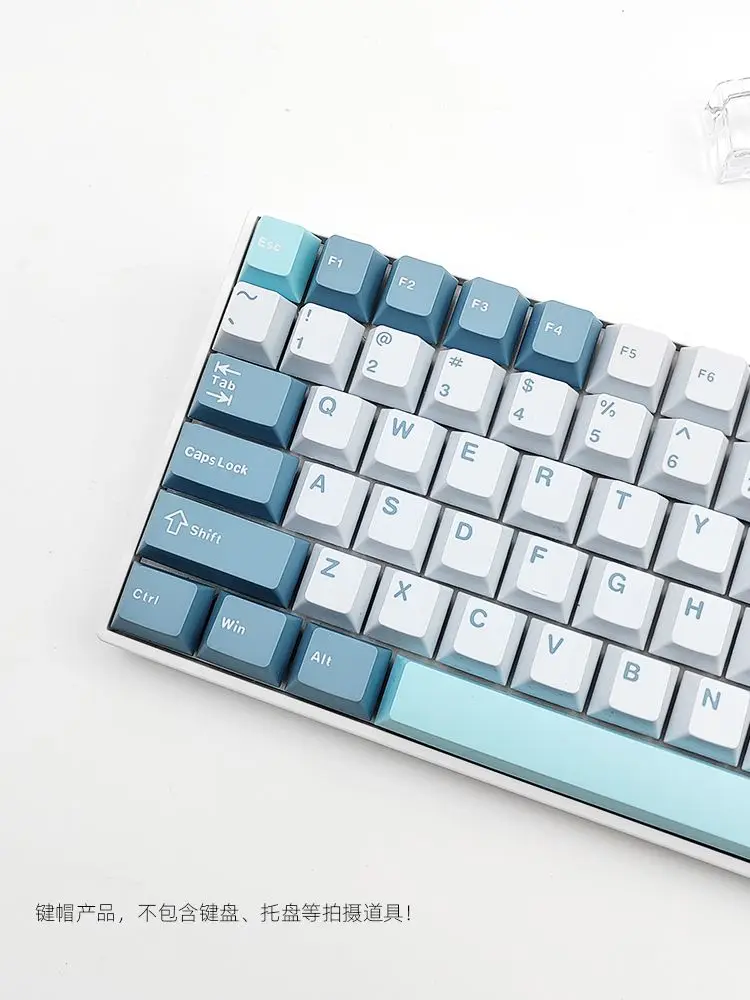 Teclado mecânico macaron spade q com três cores, teclado mecânico pbt, moldagem por injeção de duas cores, pequeno conjunto completo de personalização