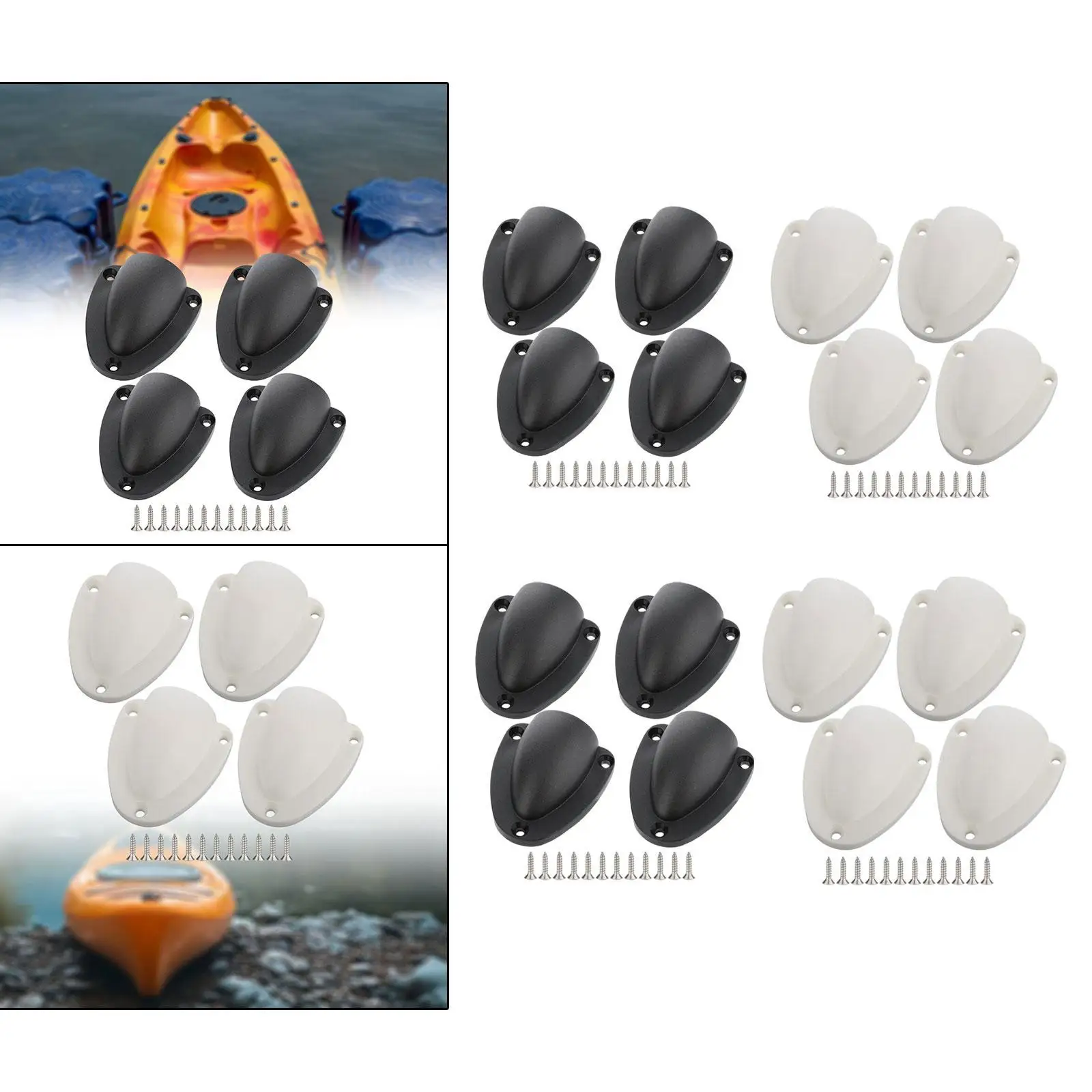 4Pcs Marine Wire Cable Vent Covers Clamshell Vent Covers Professional Portable Practical Premium Replaces Accessories