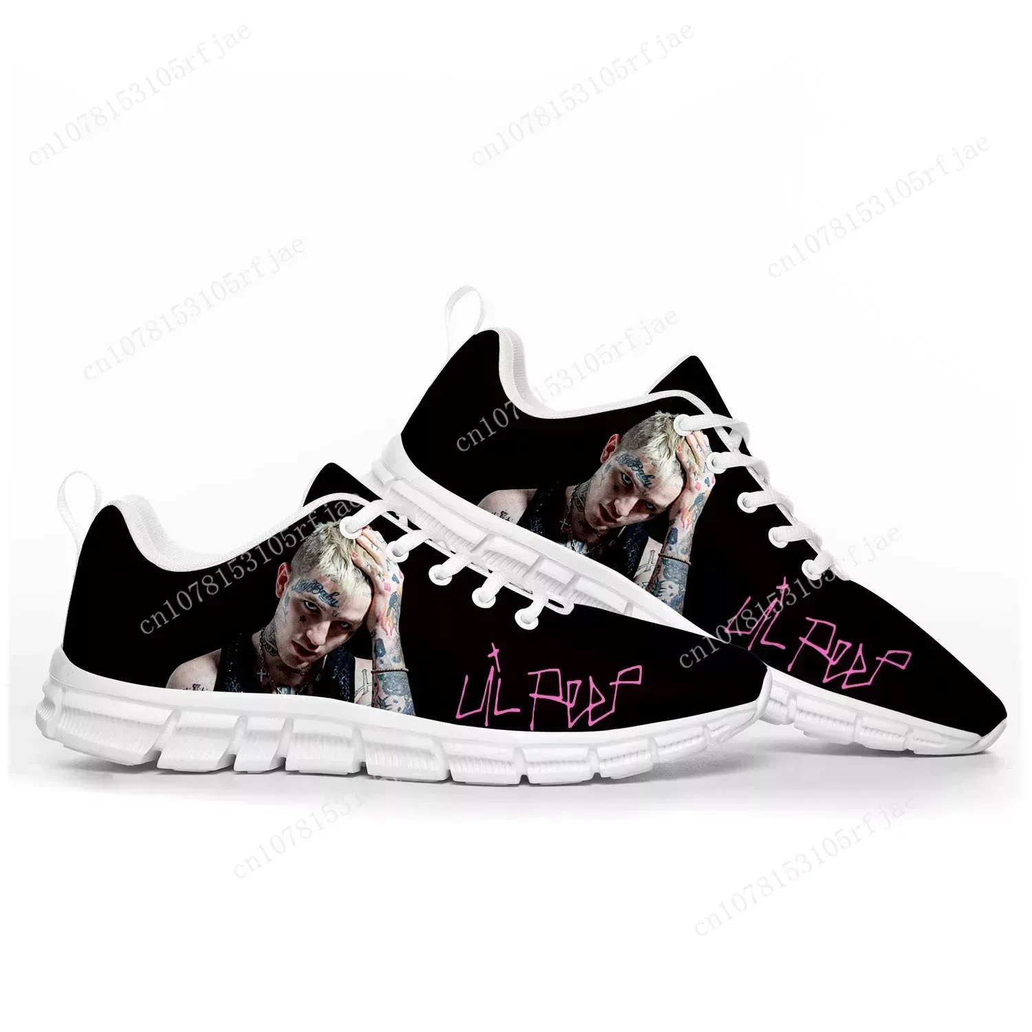أحذية ليل بيب هيب هوب مغني الراب الرياضية للرجال والنساء أحذية رياضية كاجوال مخصصة للزوجين عالية المستوى باللون الوردي #3