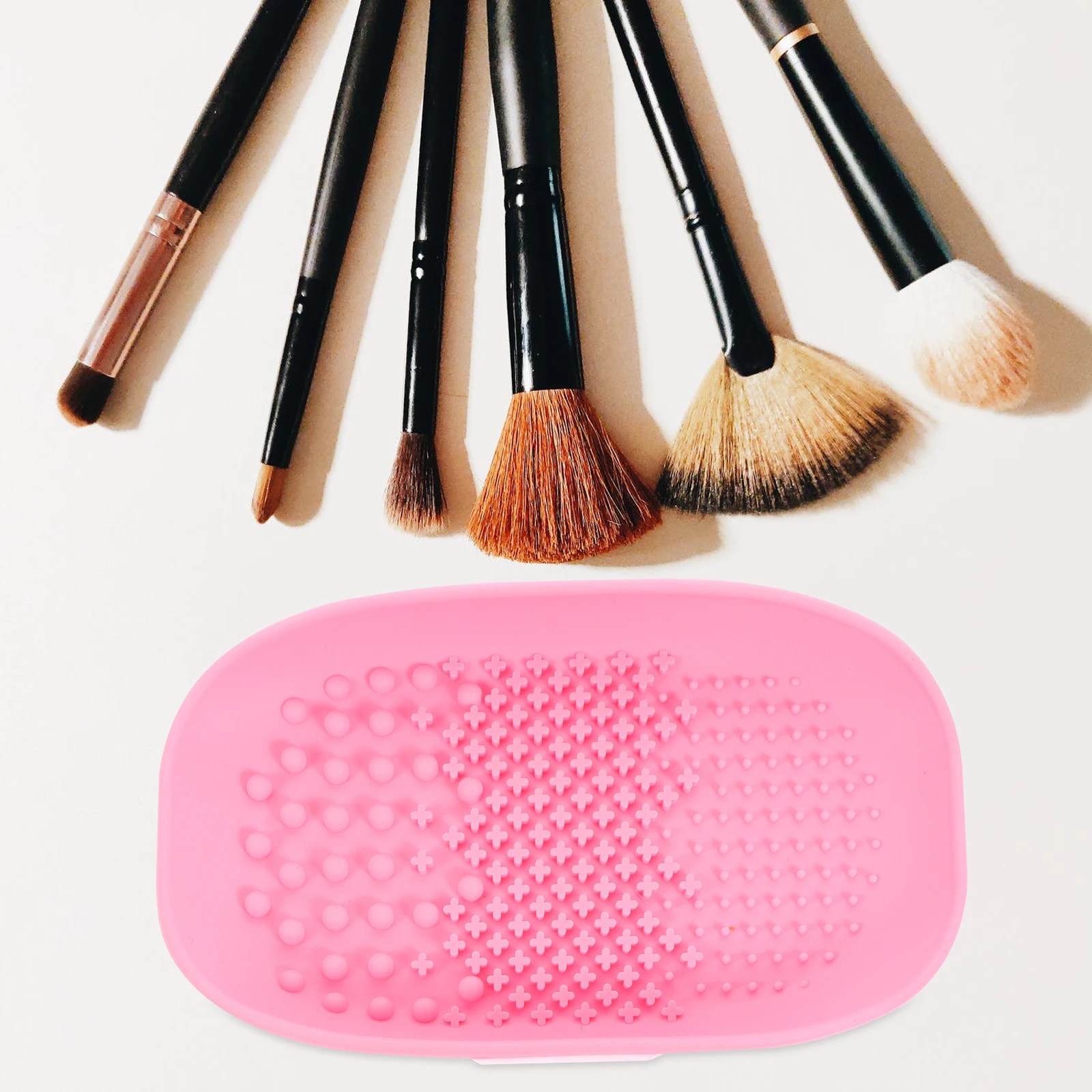 

Silicone Makeup Brush Cleaning Mat Pads Scrub Cleansing Rinsing Cushion Pad Mats For Brush Cleaner Reusable Safe Easy