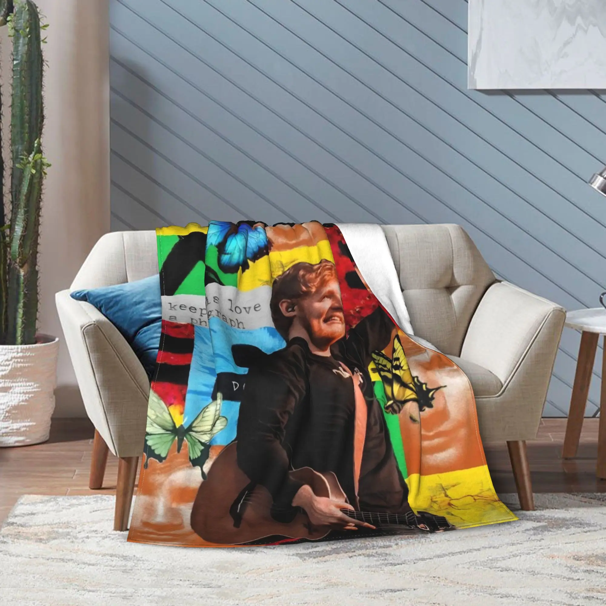 Ed Sheeraned حلقة جولة 2026 اكسسوارات بطانية سوبر مريحة رمي البطانيات للأريكة 50x60 بوصة أحجام متعددة الفراش يلقي