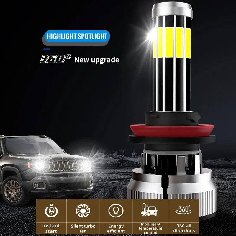 مصباح إضاءة أمامي للسيارة صغير لحافلة كان ، مصباح ثلج تلقائي ، مصباح عدسة جهاز عرض توربيني ، H4 ، H7 ، H1 ، HB3 ، HB4 ، ضباب ، ثنائية ، H11 ، 12 فولت #1