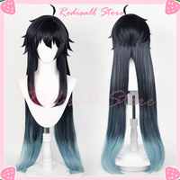 Dan Heng Wig Imbibitor Lunae Cosplay Ponytails Long Straight Hair Synthetic Scalp 2023 Halloween Game Headwear