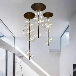 Lampade a sospensione a LED con sfera di vetro nordica per soggiorno, sala da pranzo, tavoli alimentari, cucina, camera da letto, lampadario, decorazioni per la casa, apparecchi di illuminazione