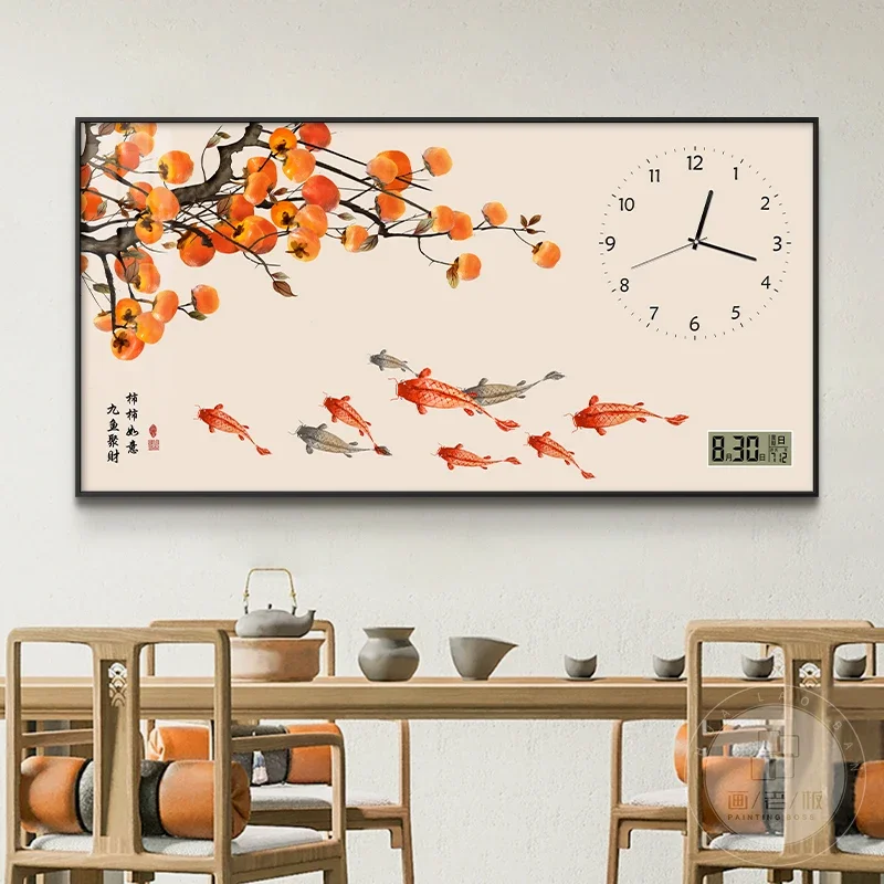 2024 New Perpetual Calendar Living Room Electronic Clock Wall Clock Dining Room Clock Painter's Watch Hanging on The Wall