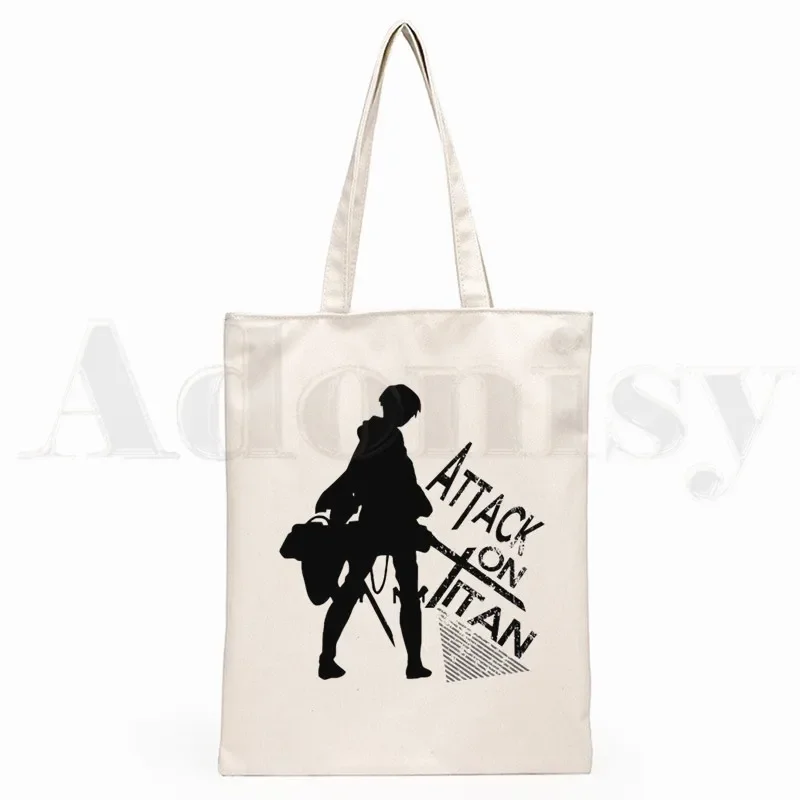 Attack On Titan Shingeki no Kyojin Anime Manga Graphic Cartoon Print Shopping Bags Girls Fashion Casual Pacakge Hand Bag