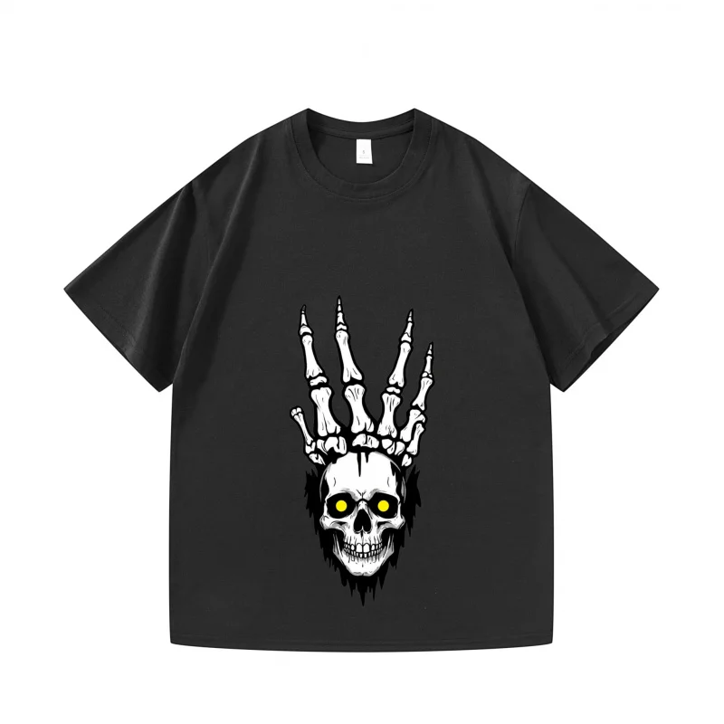 

Мужская футболка черный скелет рука череп с принтом Хэллоуин страшный костюм вечерние футболки для мужчин повседневный топ с короткими рукавами