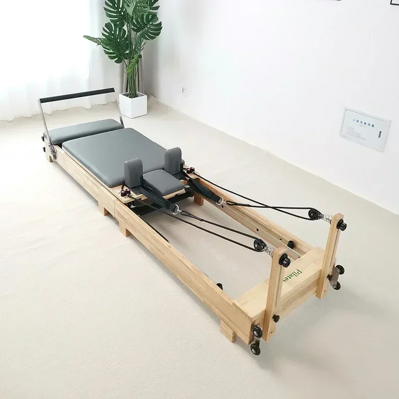 Afbeelding 3: Pilates trainingsbed, yoga trainings opklapbed, eikenhouten core bed