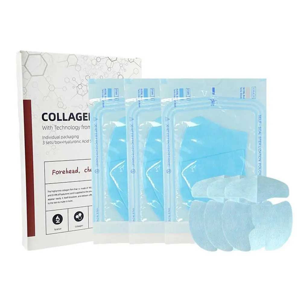 3 Bags Soluble Collagen Film Face Serum Mask Hydrolyzed Skin Care Neck Moisturizing Mask Lift Face Patches I0L8