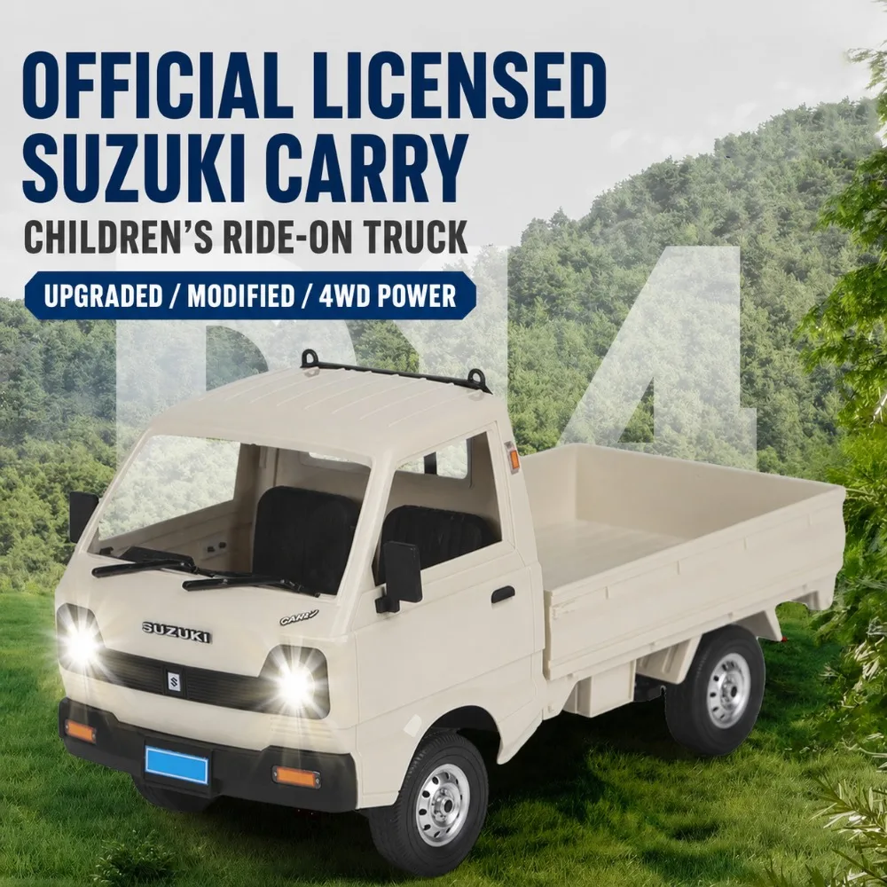 WPL D14 1:10 Scale RC Drift Car with Full Proportional Control Suzuki Mini Truck Toy for Kids and Adults