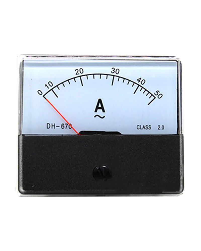 AC 0-30A 1A 2A 3A 5A 10A 20A 50A Analog Ammeter Panel AMP Current Meter DH-670 Gauge