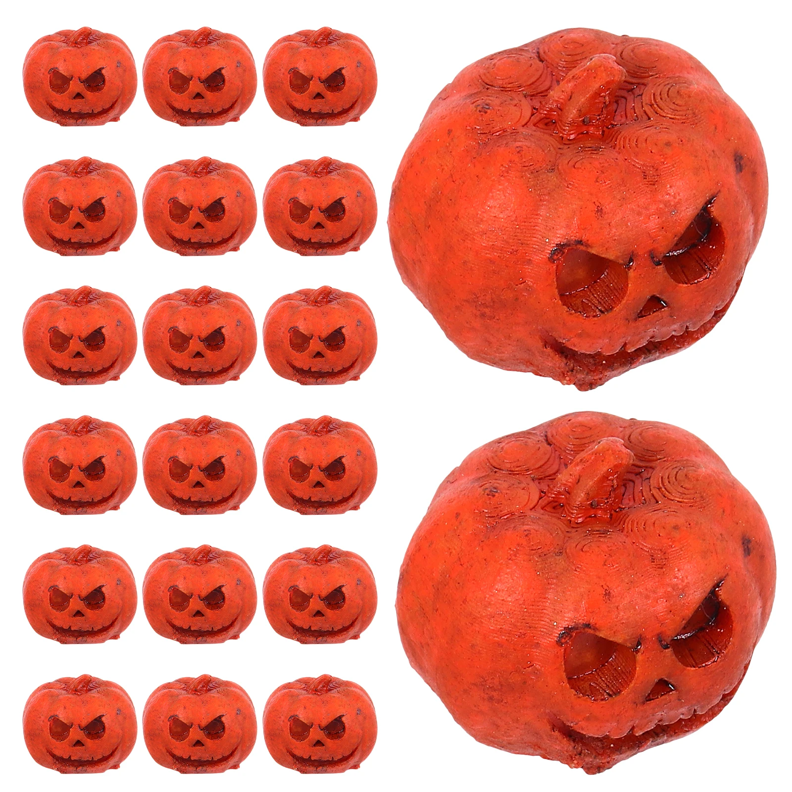 

Mini Fake Pumpkins Halloween Statue Decor Dollhouse Decorations Miniature Figurines Orange