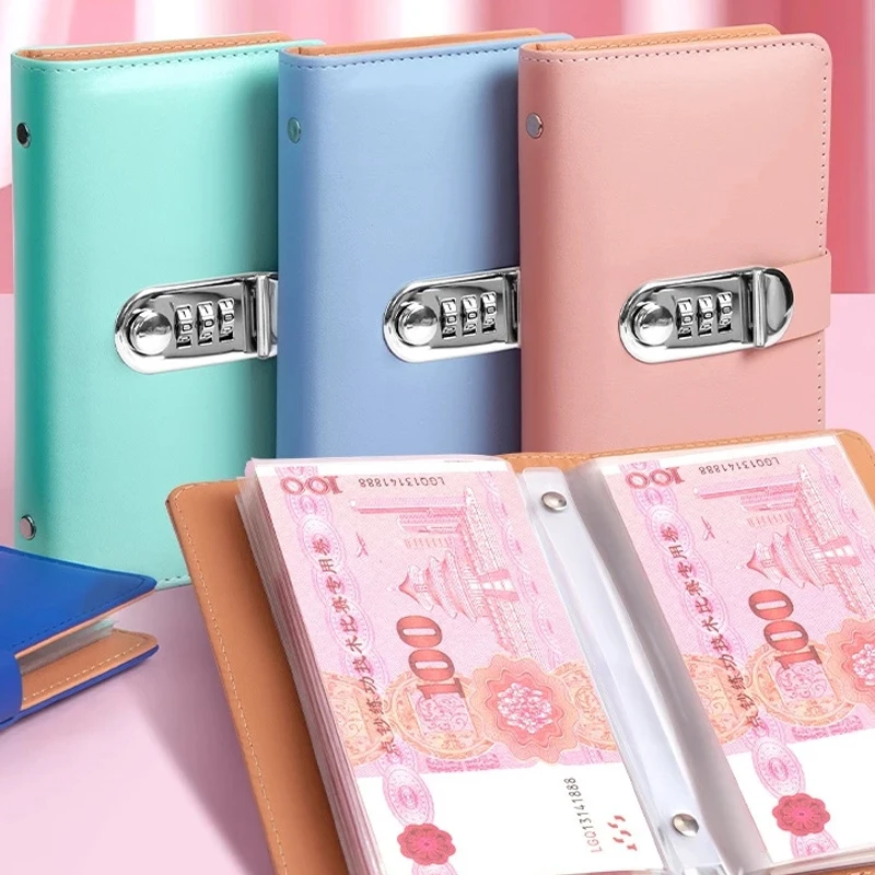 PU Leather Banknote Storage Book Multi-Function Organizer for Collectors Holds 100 Bills with Photo Stamp Card Pockets